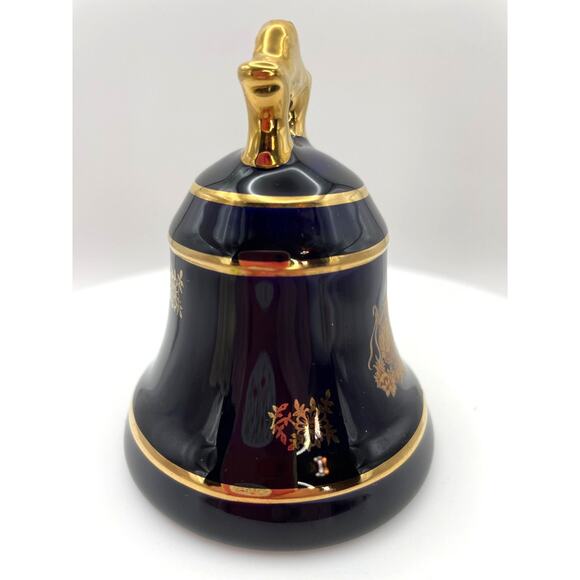 Limoges Castel France Porcelain Bell, Cobalt Blue and 22K Gold, Made in France - Picture 6 of 10